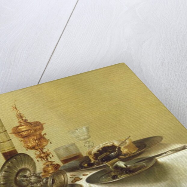 A Still Life with Glasses, Plates and Food, 1638 by Willem Claesz. Heda