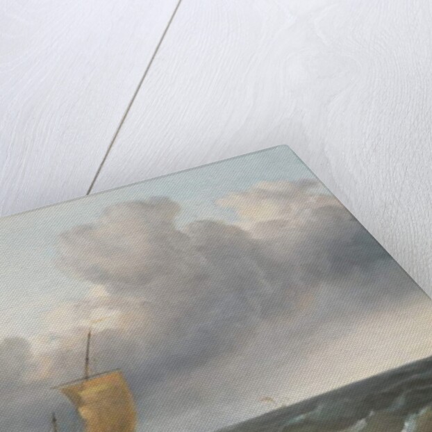 Shipping in Choppy Seas by Ludolf I Backhuysen