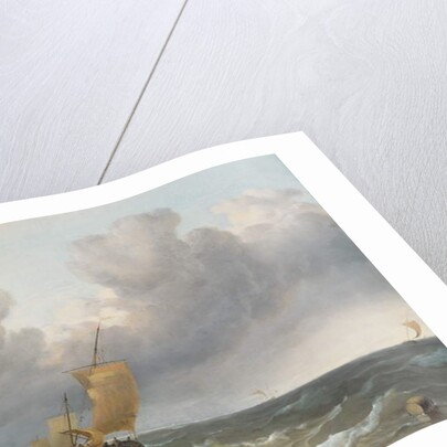 Shipping in Choppy Seas by Ludolf I Backhuysen