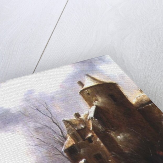Winter landscape by Claes Molenaer