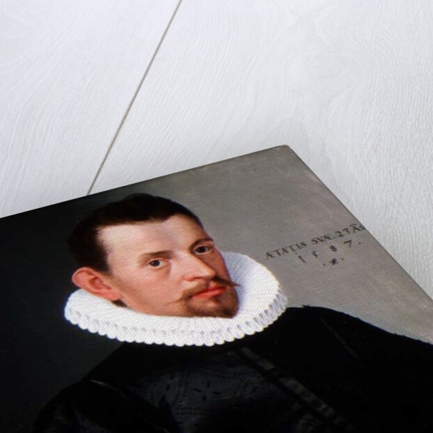 Portrait of a young gentleman wearing a ruff, 1587 by Lorenz Strauch