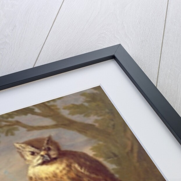 A monkey smoking and drinking with an owl by Ferdinand van Kessel