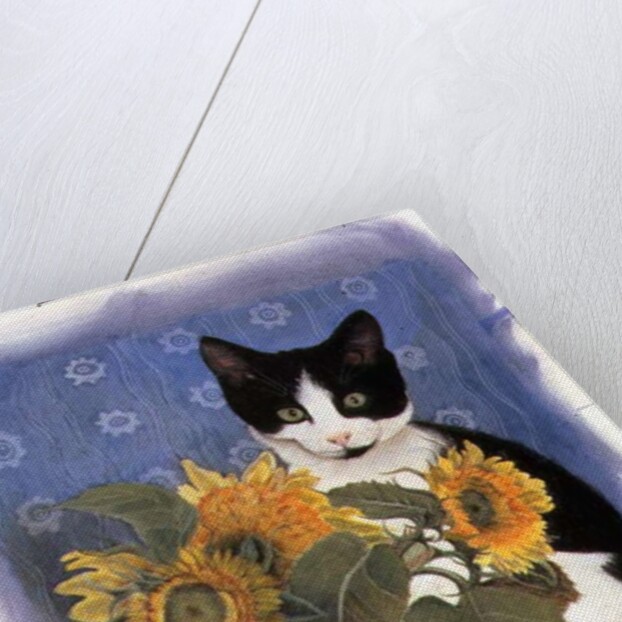 Chess and Sunflowers by Anne Robinson