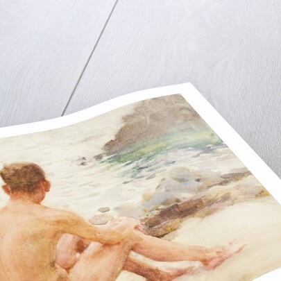 Charlie Seated on the sand, 1907 by Henry Scott Tuke