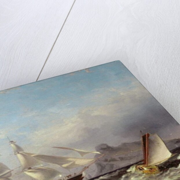 A Clipper Ship off the Mumbles Lighthouse, Swansea by James Harris of Swansea