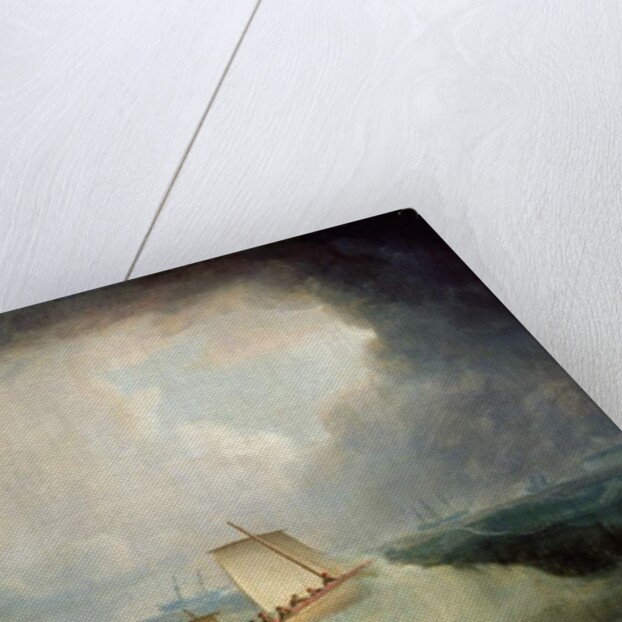 A Deal Lugger Going off to a Storm-bound Ship in the Downs, South Foreland by Thomas Buttersworth