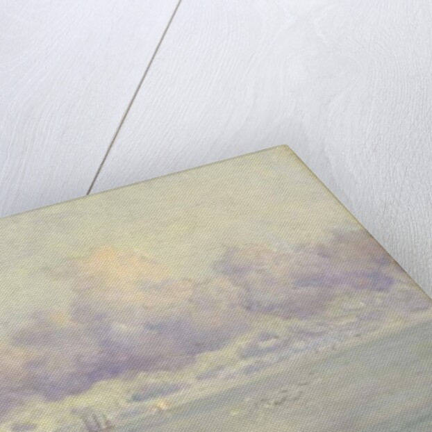 A Man-O-War Becalmed, 1885 by Eduardo de Martino