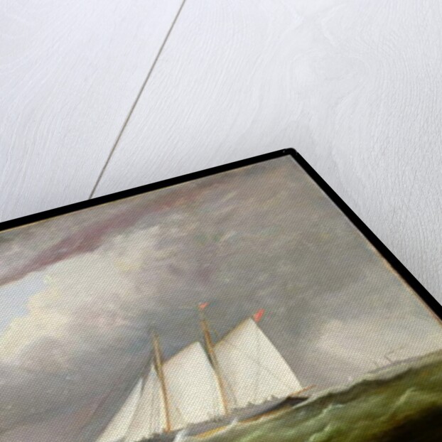 Schooner Yacht 'Esmeralda' in Alderney Roads off Cap le Hague, 1861 by Arthur Wellington Fowles