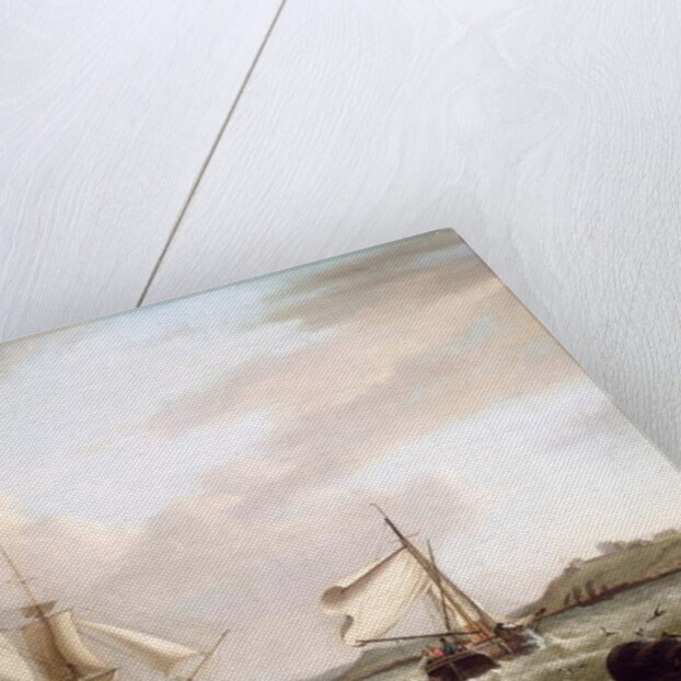 An English Man-of-War off Pendennnis Castle, Falmouth 1801 by George Webster