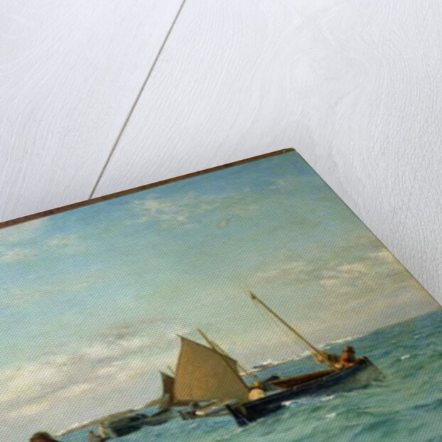 Luggers Picking up Moorings, 1886 by Allan J. Hook