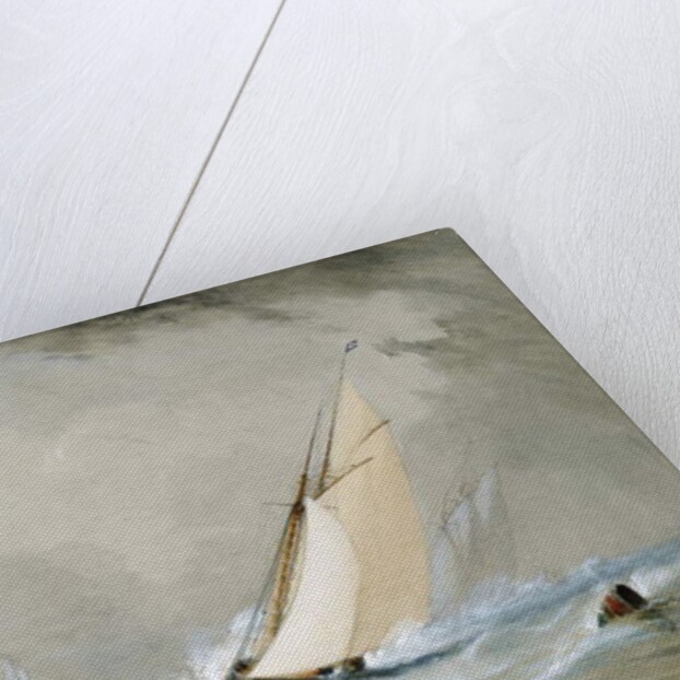 Miranda Working in from the Weilingen Light Ship in a Heavy Wind - Ostend 1880 by Barlow Moore