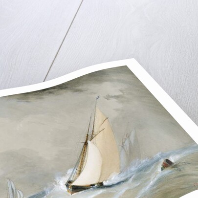 Miranda Working in from the Weilingen Light Ship in a Heavy Wind - Ostend 1880 by Barlow Moore