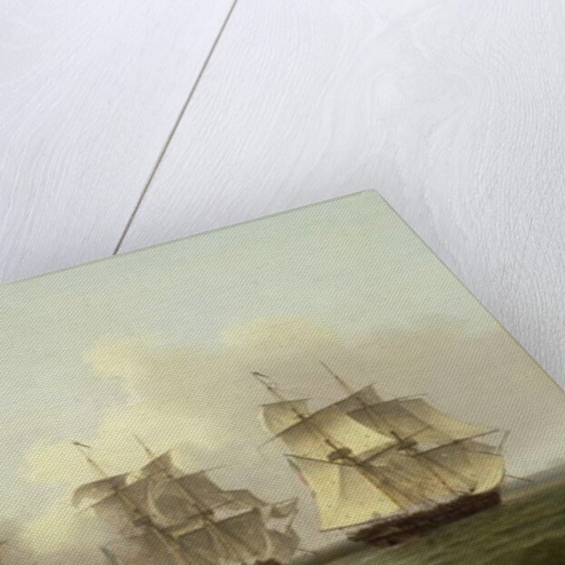 HMS Gore in Action With the French Brigs 'Palinure' and 'Pilade' by Thomas Luny