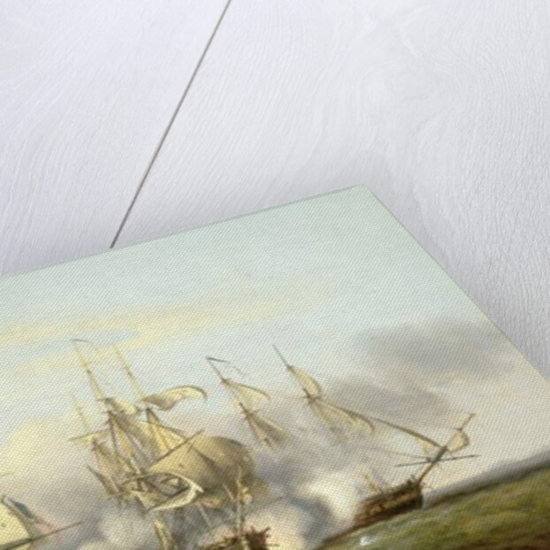 HMS Gore in Action With the French Brigs 'Palinure' and 'Pilade' by Thomas Luny