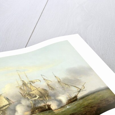 HMS Gore in Action With the French Brigs 'Palinure' and 'Pilade' by Thomas Luny