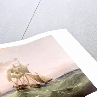 Shipping off Speeton Cliffs, Yorkshire by Henry Redmore