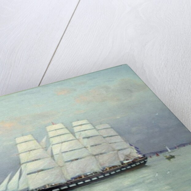 An Outward Bound Ship under Full Sail, 1882 by Eduardo de Martino