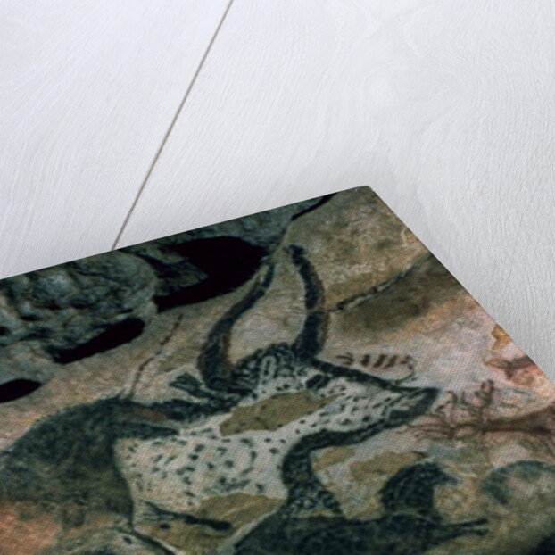 Rock painting of a bull and horses, c.17000 BC by Prehistoric Prehistoric