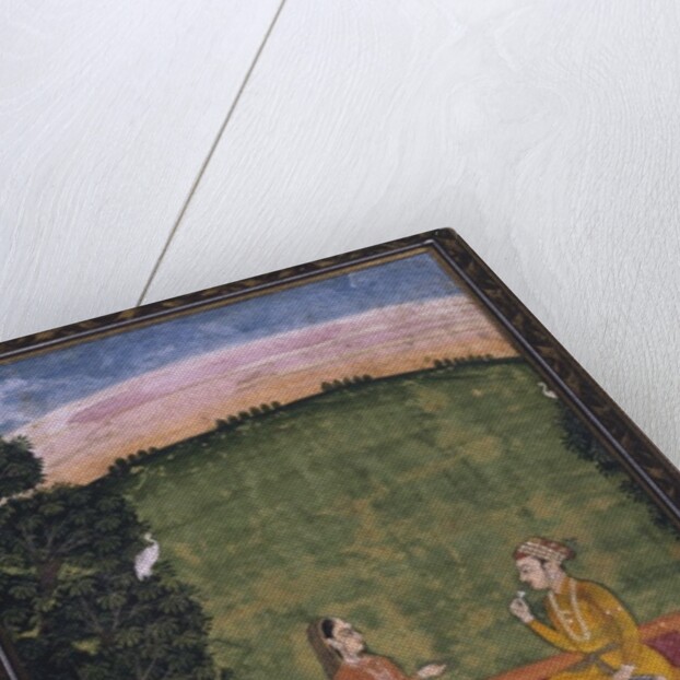 Couple in a landscape by Indian School