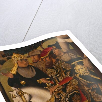 Passion Triptych, Crucifixion, central panel, detail by Master of St. Godelieve Legend