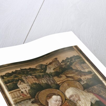 Triptych, Visitation, central panel by Spanish & Flemish School