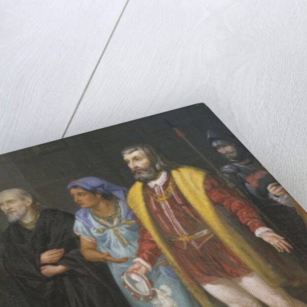 Hernan Cortez meeting with Montezuma, Mexico in 16th century, 1885 by Juan Ortega