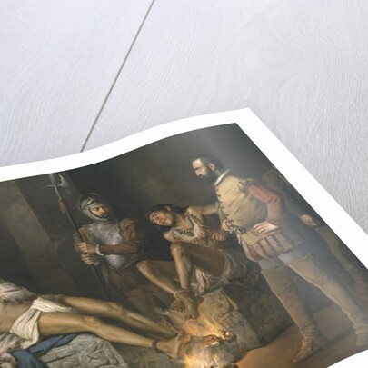 Torture of Cuauhtemoc 1893 by Leandro Izaguirre