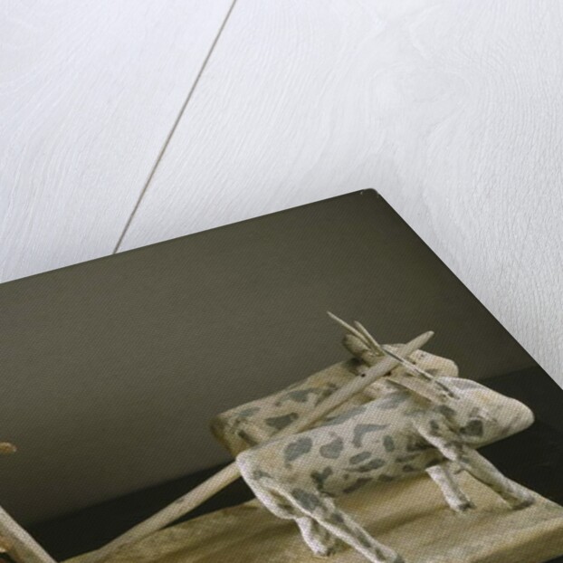 Funerary model of a ploughman leading his plough drawn by two oxen by Middle Kingdom Egyptian