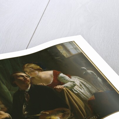 The painter and his model, 1874 by Jean Bertou