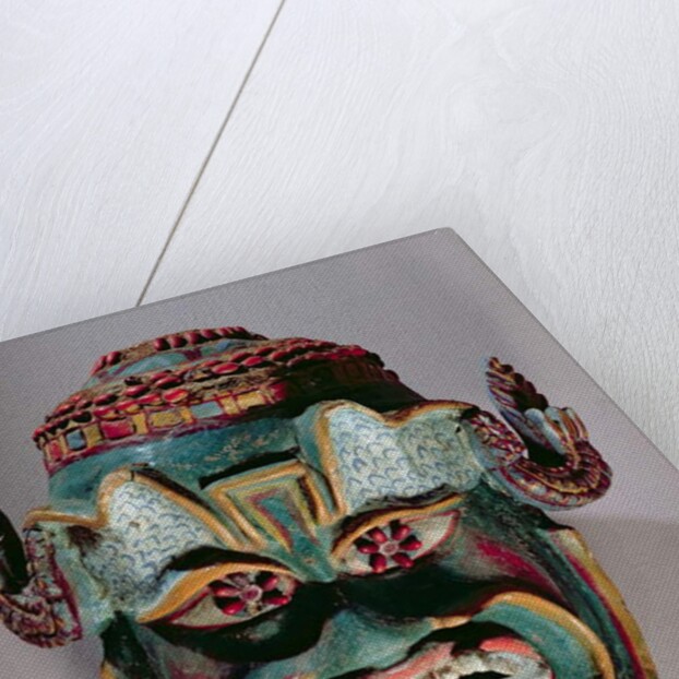 Ritual mask of Santiago used in the Mexican dance of the Moors and the Christians by School Mexican