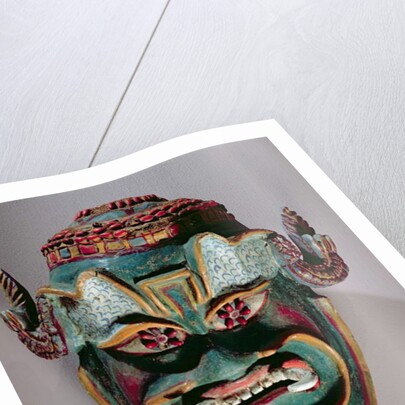 Ritual mask of Santiago used in the Mexican dance of the Moors and the Christians by School Mexican