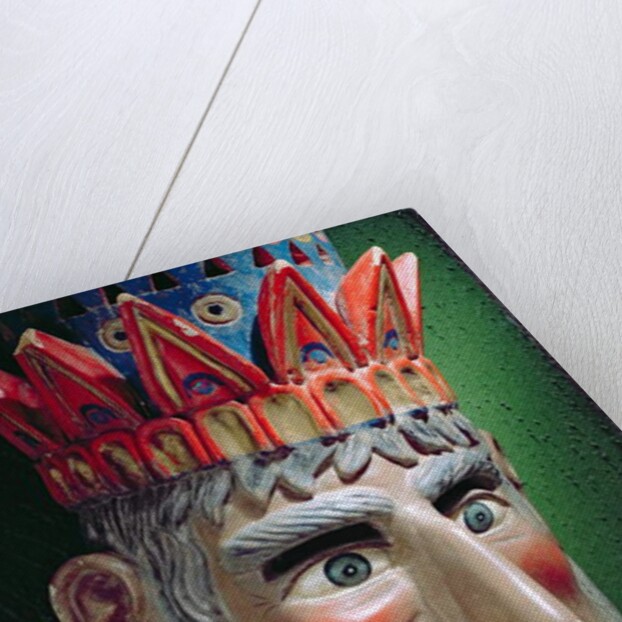 Mask of a king magus used in processions to celebrate the feast of the Epiphany in Mexico on 6 January by School Mexican