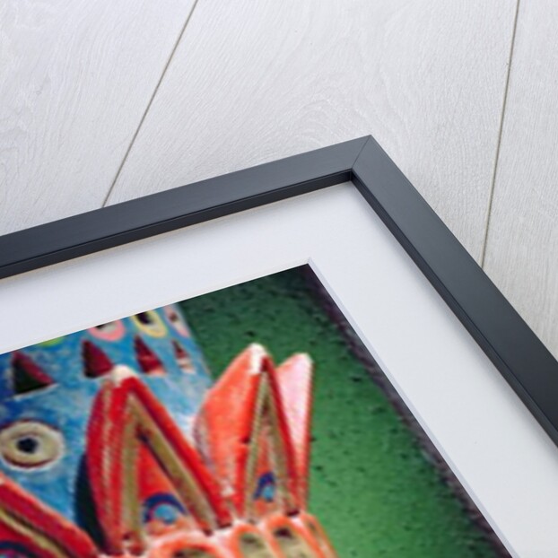 Mask of a king magus used in processions to celebrate the feast of the Epiphany in Mexico on 6 January by School Mexican