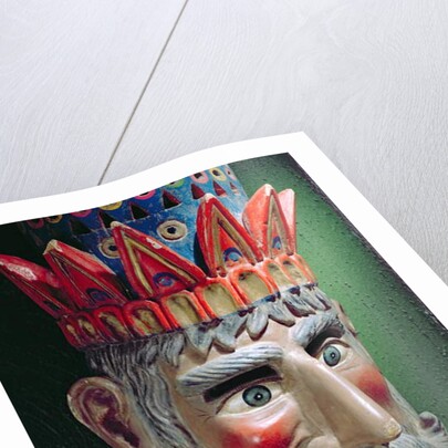 Mask of a king magus used in processions to celebrate the feast of the Epiphany in Mexico on 6 January by School Mexican