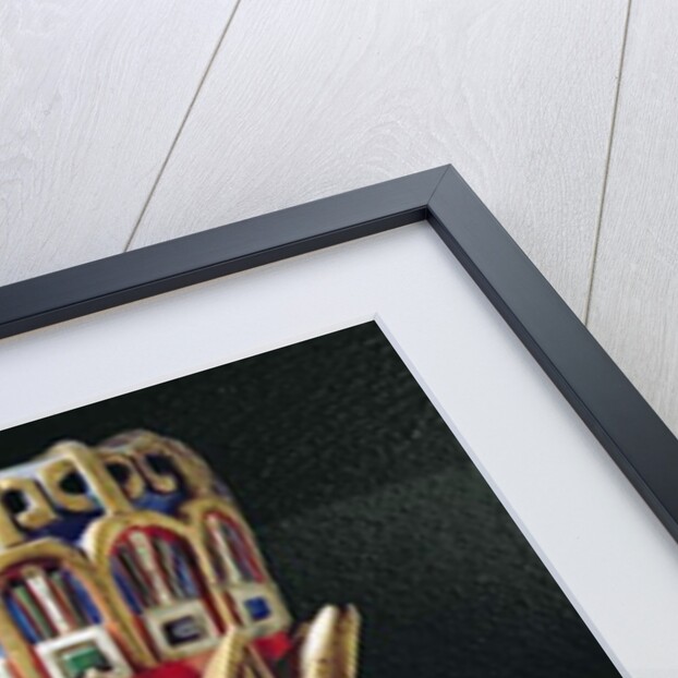 Mask of a king magus used in processions to celebrate the feast of the Epiphany in Mexico on 6 January by School Mexican