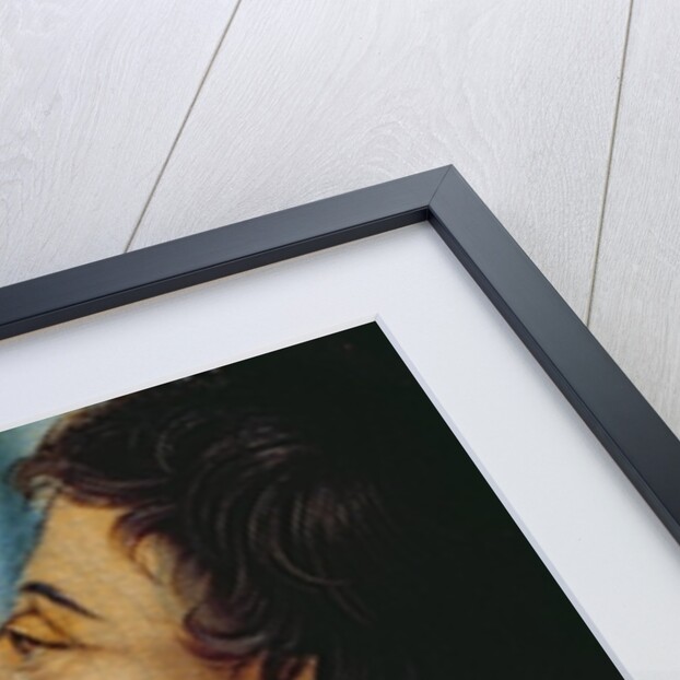 Melchior kisses the infant Jesus by German School