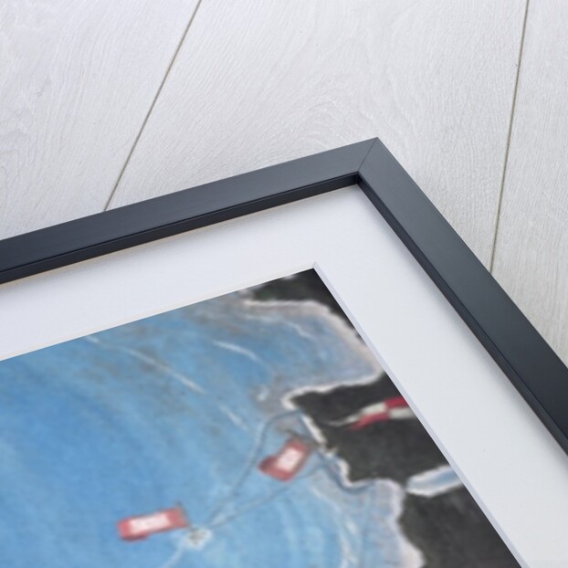 Map showing the route of Christopher Columbus on his first voyage to the New World by Spanish School