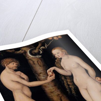 Adam and Eve in the Garden of Eden, c.1520-25 by Lucas the Elder Cranach