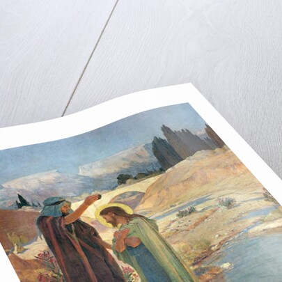 The Baptism of Christ in the waters of the Jordan, 1917 by Frederic Montenard