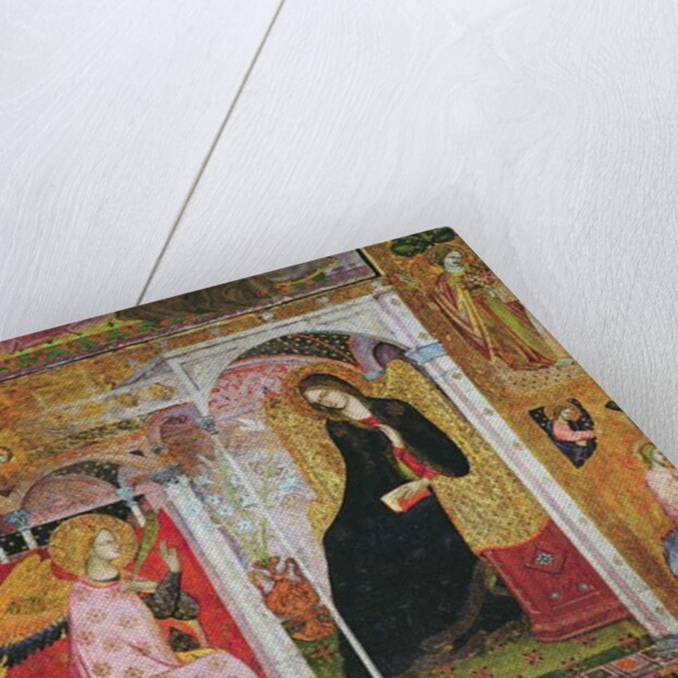 The Annunciation, fresco from the Porziuncola, 1393 by Ilario da Viterbo