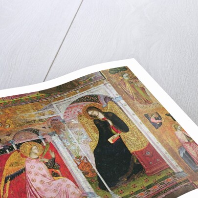 The Annunciation, fresco from the Porziuncola, 1393 by Ilario da Viterbo