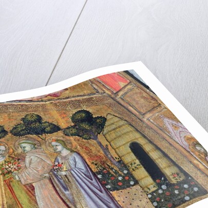 St Francis Accompanied by Two Angels, fresco from the Porziuncola, 1393 by Ilario da Viterbo