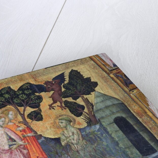 St Francis Throws Himself into the Thorny Brambles, fresco from the Porziuncola, 1393 by Ilario da Viterbo