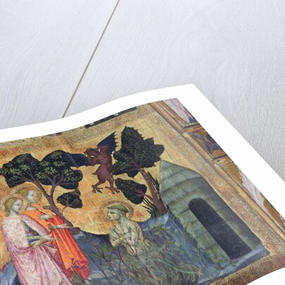 St Francis Throws Himself into the Thorny Brambles, fresco from the Porziuncola, 1393 by Ilario da Viterbo