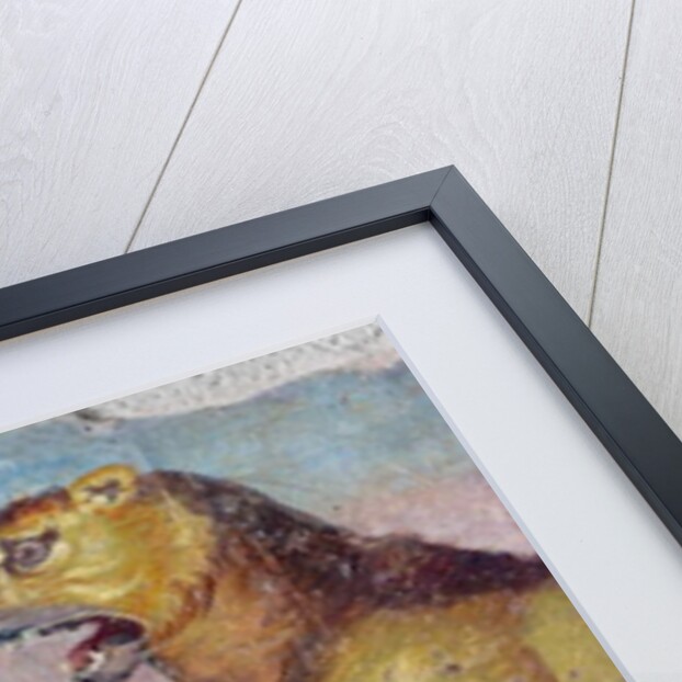 A Gladiator Fighting a Lion by Roman