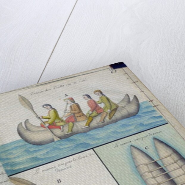 Indians of the South Seas using boats called 'Balds' by French School