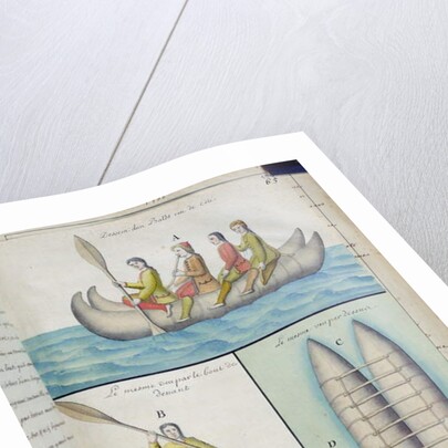 Indians of the South Seas using boats called 'Balds' by French School