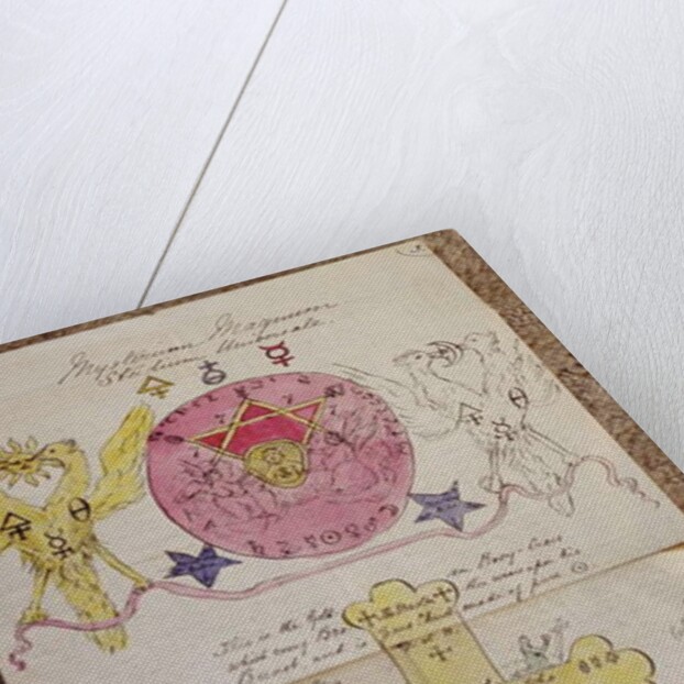 Original rough design for the 'Rose-croix' lamen, 1888 by William Wynn Westcott