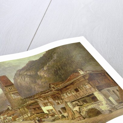 Unterseen, Interlaken: Autumn in Switzerland, 1878 by Benjamin Williams Leader