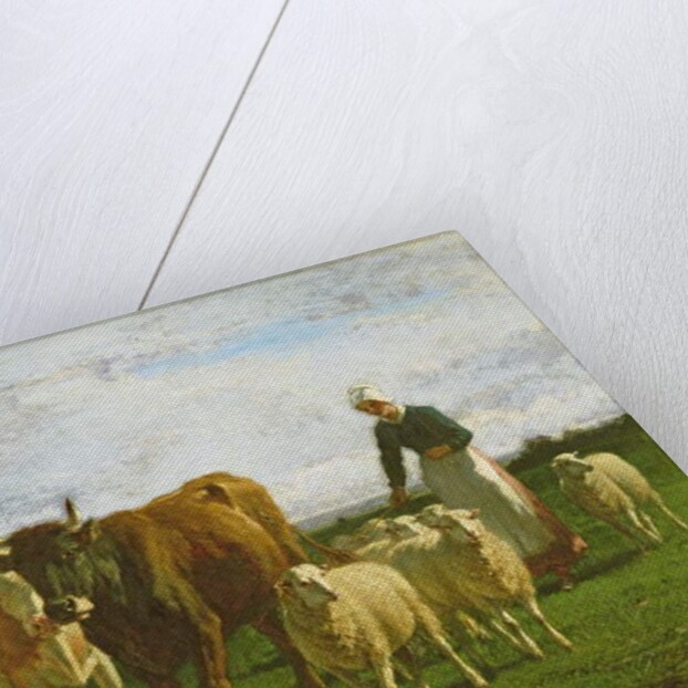 Evening, Driving Cattle, 1859 by Constant-Emile Troyon